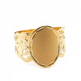 ANILLO CLEOPATRA CALADO FILIGRANA 14x18MM F532L /O.ROJO