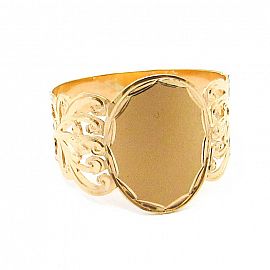 ANILLO CLEOPATRA CALADO FILIGRANA 14x18MM F532L /O.ROJO