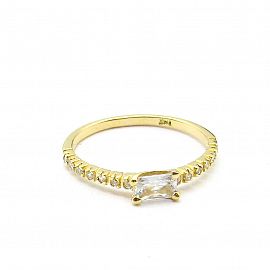 ANILLO CENTRO GRIFAS CUBICS 919 /O.AMARILLO