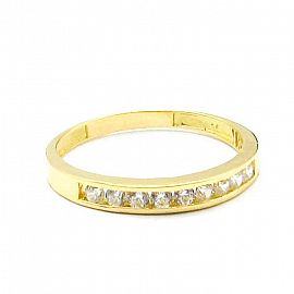 ANILLO 1/2 SINFIN CUBICS 3637 /O.AMARILLO