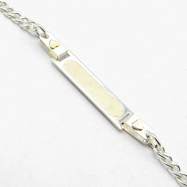 PULSERA.GROUMET IDENTIDAD 15,5CM  /PLATA