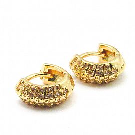 AROS ARGOLLA 7MM PIEDRAS / ACERO DORADO
