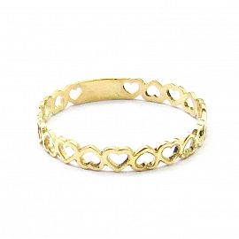 ANILLO CORAZONES /O.AMARILLO