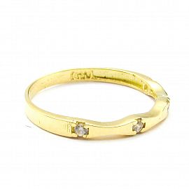 ANILLO 1/2 SINFIN CUBICS*4 3718 /O.AMARILLO