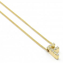 COLLAR GROUMET INICIAL CUBIC D342 /O.AMARILLO