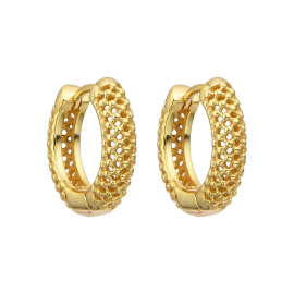 AROS ARGOLLA CALADO / PLATA DORADA