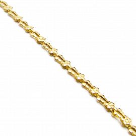 PULSERA ESTAMPA FLORES x18CM /O.ROJO