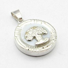 DIJE ARBOL NACAR 18MM /PLATA 
