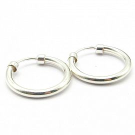 AROS ARGOLLA CON PUNTERA 20MM /PLATA 