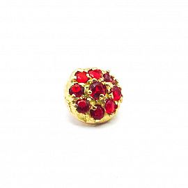 DIJE FRUTILLA PASANTE 8MM /O.ROJO